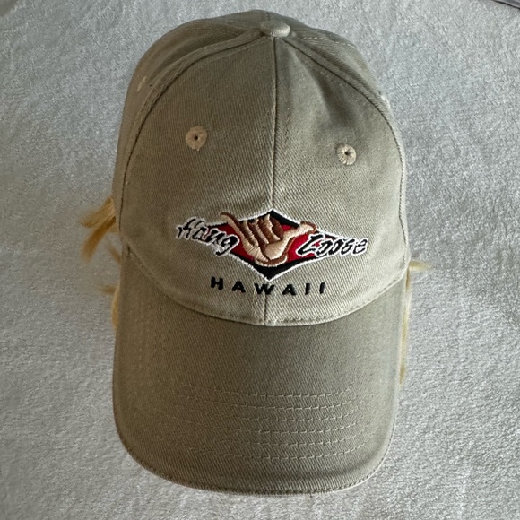 Hang Loose Hawaii Headwear Embroidered Baseball Ball Cap Light Gray Hat NWOT - Picture 2 of 14